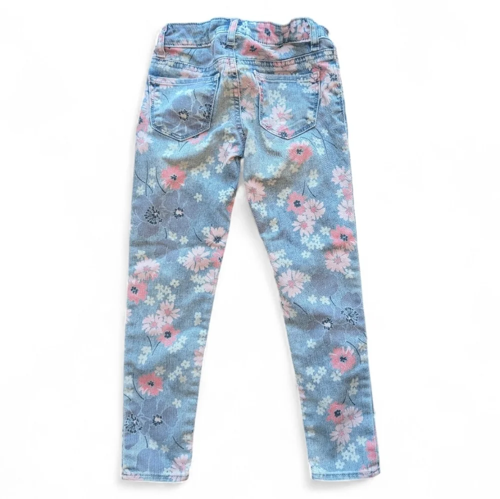 GAP Jeans Girl's Floral Print Skinny Jeans Cotton Casual Size 6